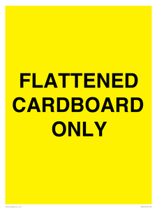 FLATTENED CARDBOARD ONLY